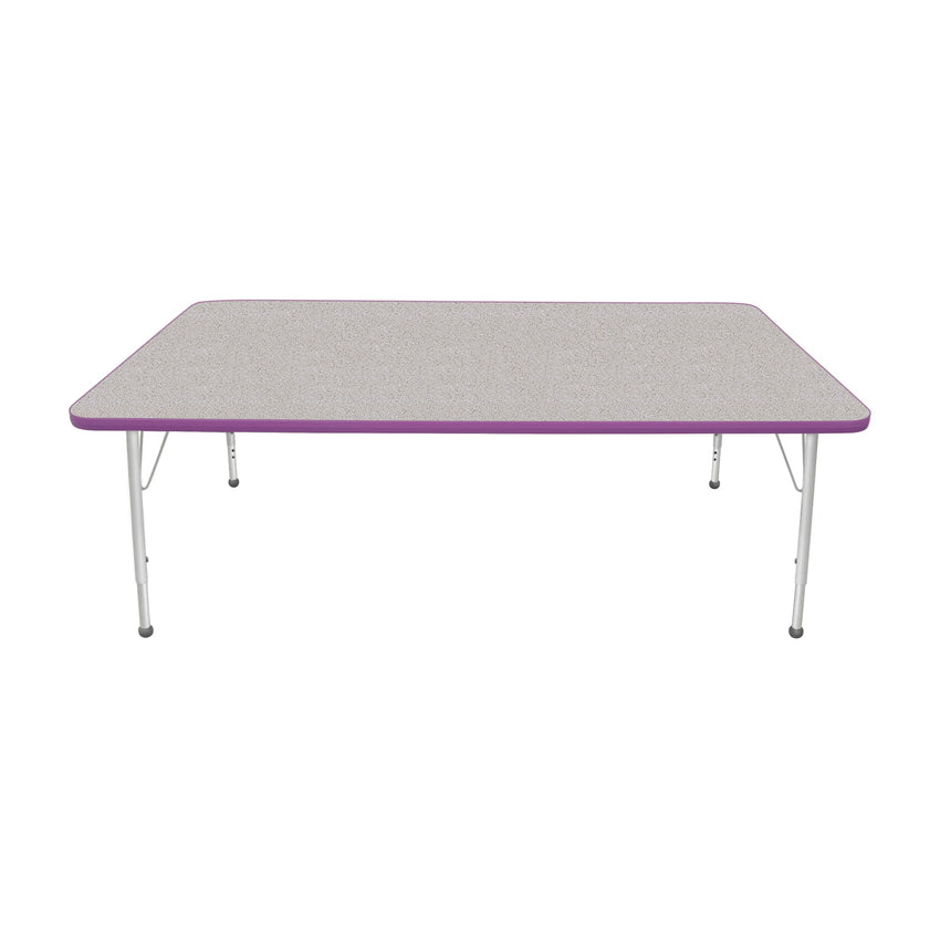 Mahar Creative Colors Rectangle Activity Table with Adjustable Height 72"W x 24"D x 21"-30"H (MHR-2472) - SchoolOutlet