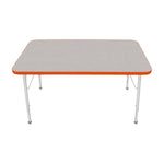 Mahar Creative Colors Small Rectangle Activity Table Preschool Height Adjustable Legs 48
