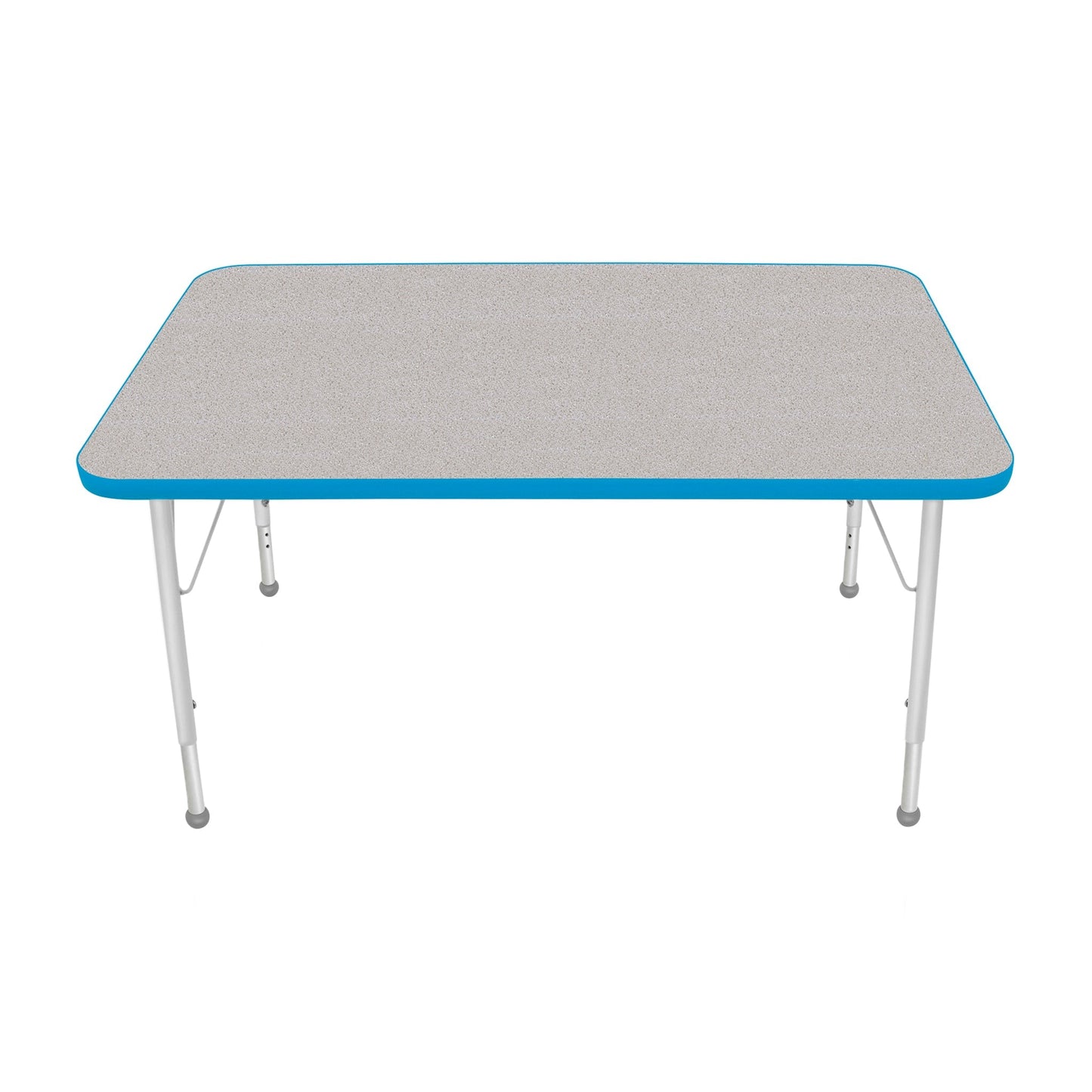 Mahar Creative Colors Small Rectangle Activity Table Preschool Height Adjustable Legs 48"W x 30"D x 17" - 25"H (MHR-3048LO)