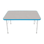 Mahar Creative Colors Small Rectangle Activity Table Preschool Height Adjustable Legs 48