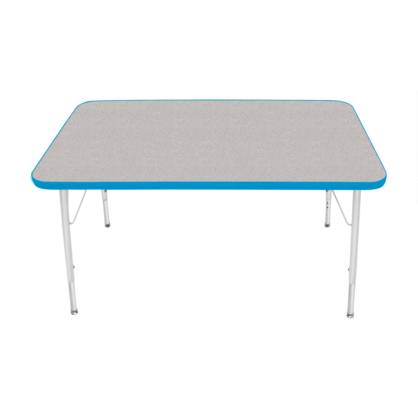 Mahar Creative Colors Small Rectangle Activity Table Preschool Height Adjustable Legs 48"W x 30"D x 17" - 25"H (MHR-3048LO)
