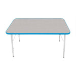 Mahar Creative Colors Small Rectangle Activity Table Preschool Height Adjustable Legs 48
