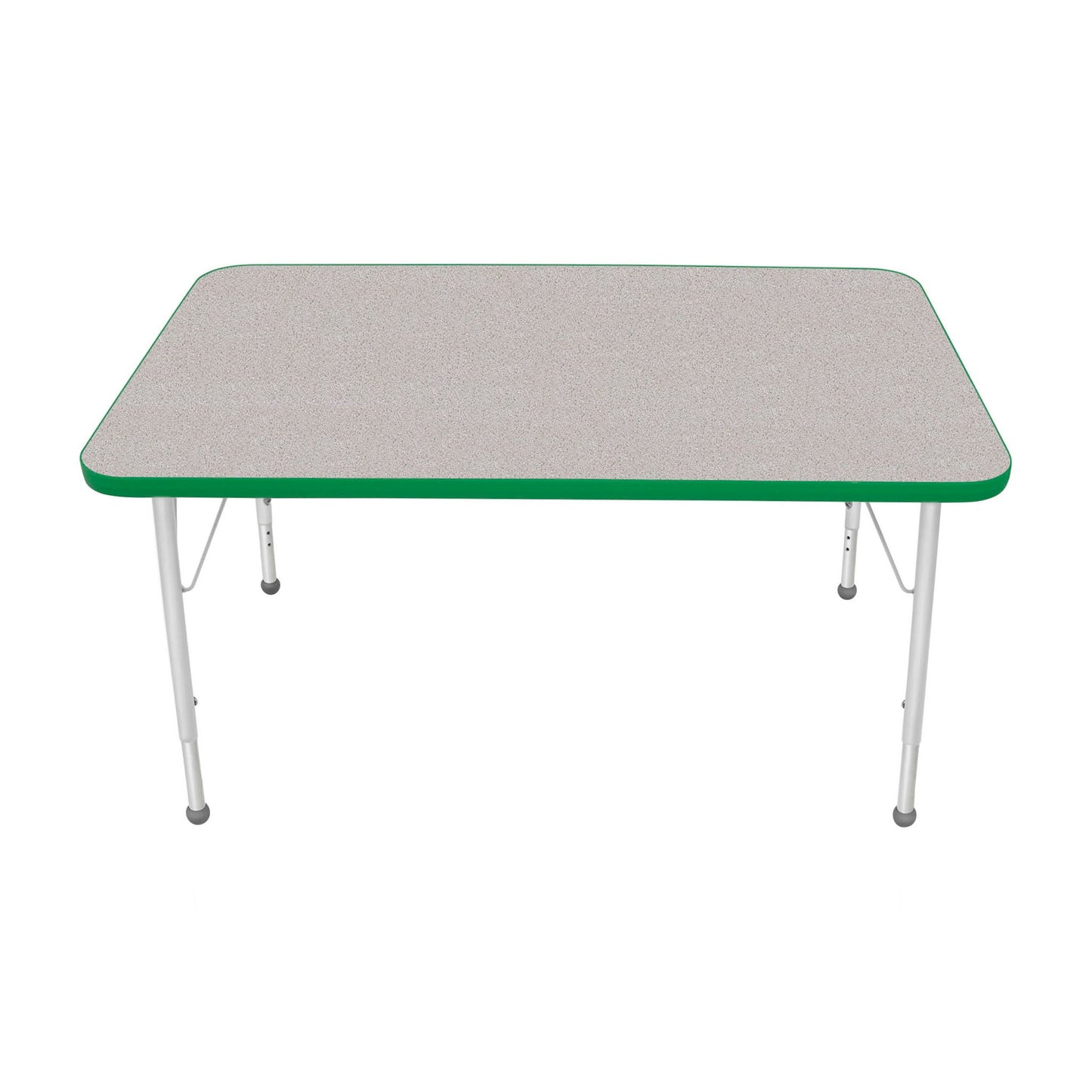 Mahar Creative Colors Small Rectangle Activity Table Preschool Height Adjustable Legs 48"W x 30"D x 17" - 25"H (MHR-3048LO)