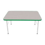 Mahar Creative Colors Small Rectangle Activity Table Preschool Height Adjustable Legs 48