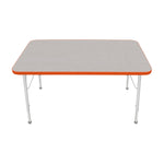 Mahar Creative Colors Small Rectangle Activity Table Preschool Height Adjustable Legs 48