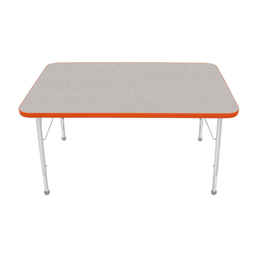 Mahar Creative Colors Small Rectangle Activity Table Preschool Height Adjustable Legs 48"W x 30"D x 17" - 25"H (MHR - 3048LO) - SchoolOutlet