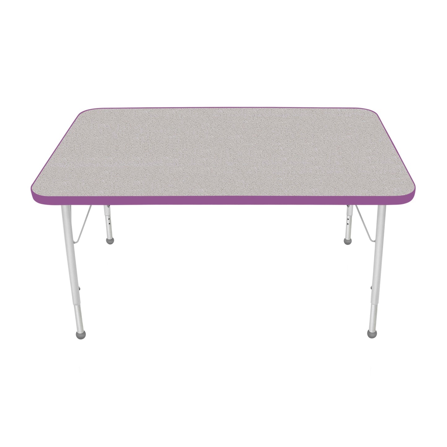Mahar Creative Colors Small Rectangle Activity Table Preschool Height Adjustable Legs 48"W x 30"D x 17" - 25"H (MHR-3048LO)