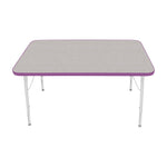 Mahar Creative Colors Small Rectangle Activity Table Preschool Height Adjustable Legs 48