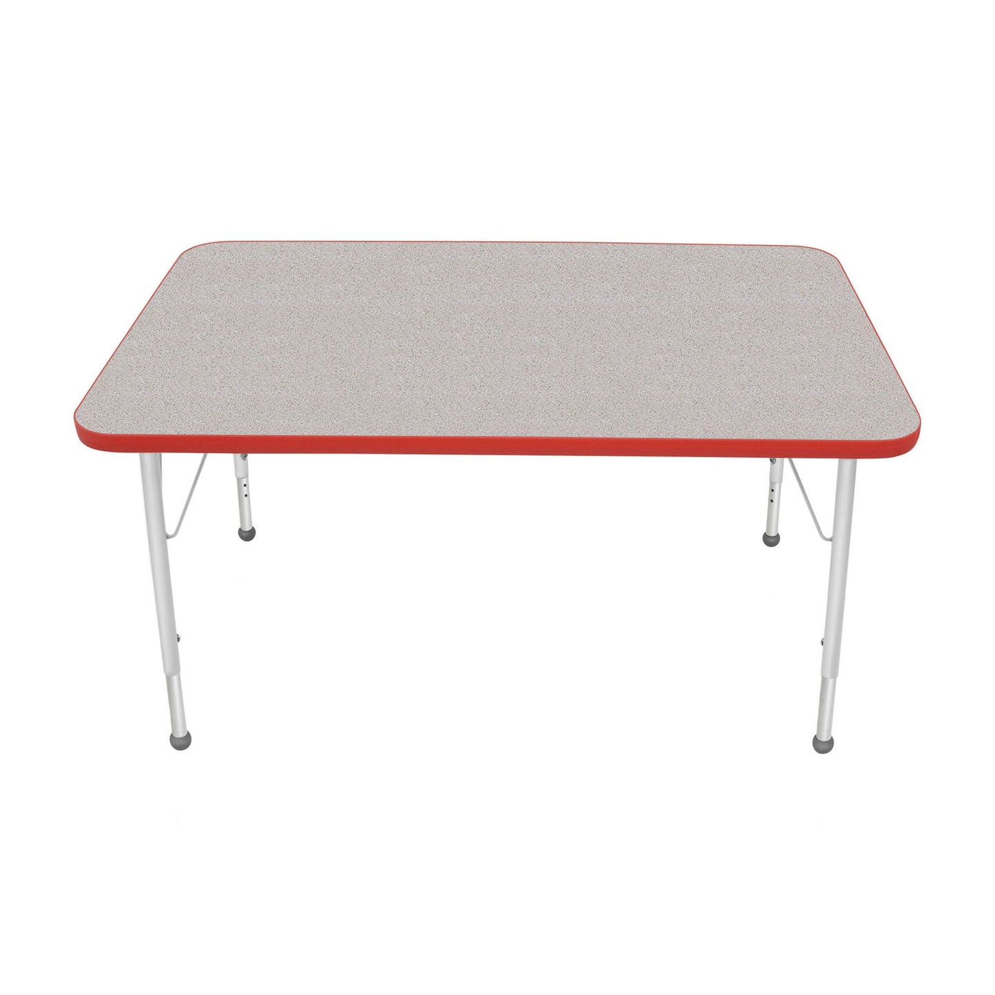 Mahar Creative Colors Small Rectangle Activity Table Preschool Height Adjustable Legs 48"W x 30"D x 17" - 25"H (MHR-3048LO)
