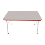 Mahar Creative Colors Small Rectangle Activity Table Preschool Height Adjustable Legs 48