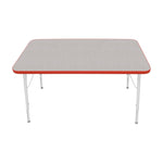Mahar Creative Colors Small Rectangle Activity Table Preschool Height Adjustable Legs 48