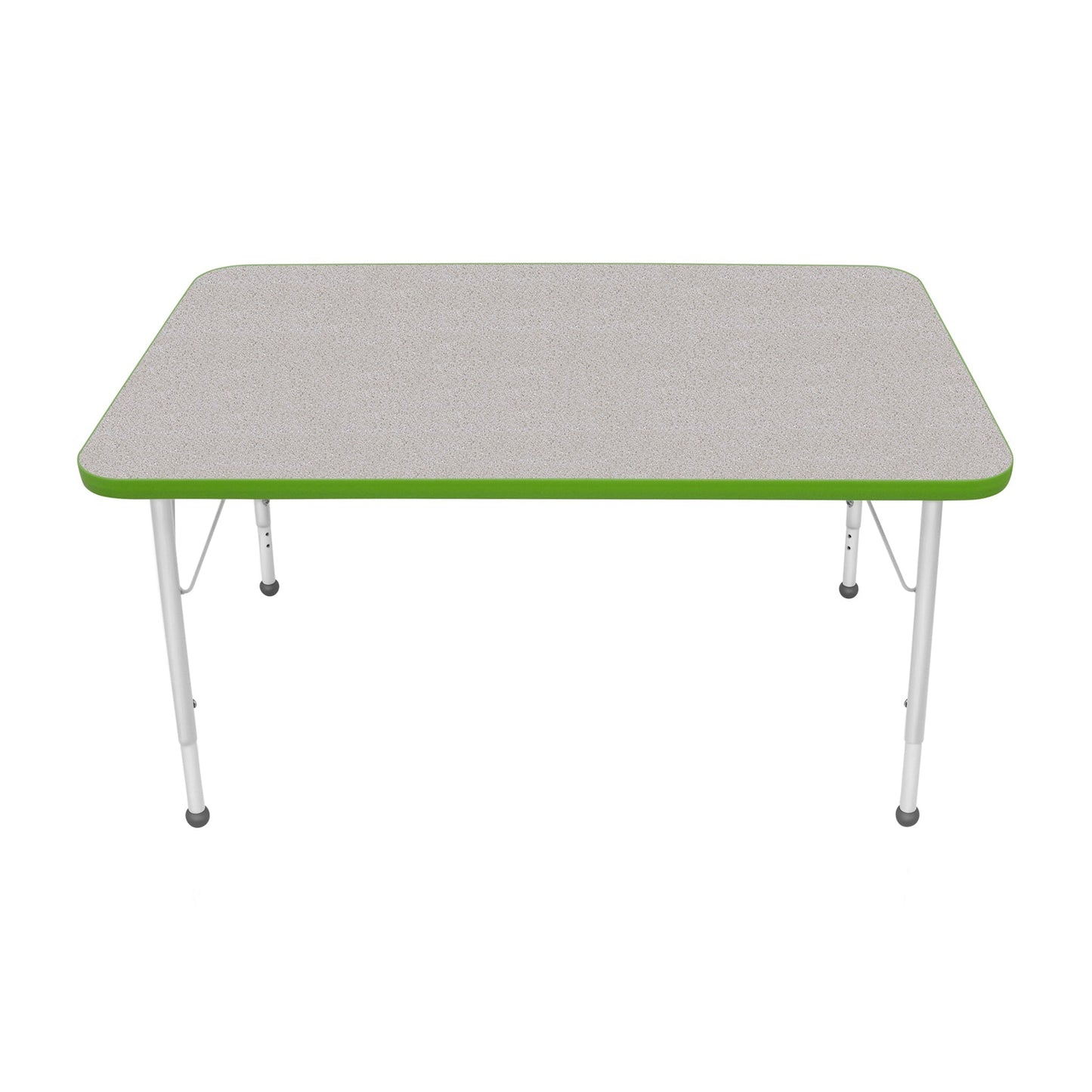 Mahar Creative Colors Small Rectangle Activity Table Preschool Height Adjustable Legs 48"W x 30"D x 17" - 25"H (MHR-3048LO)