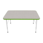 Mahar Creative Colors Small Rectangle Activity Table Preschool Height Adjustable Legs 48