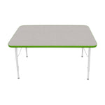 Mahar Creative Colors Small Rectangle Activity Table Preschool Height Adjustable Legs 48