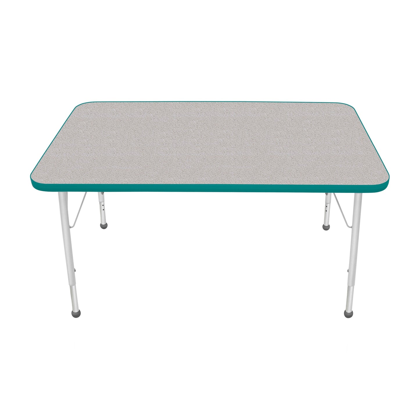 Mahar Creative Colors Small Rectangle Activity Table Preschool Height Adjustable Legs 48"W x 30"D x 17" - 25"H (MHR-3048LO)