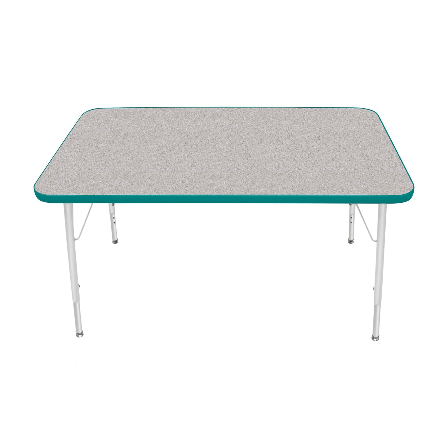 Mahar Creative Colors Small Rectangle Activity Table Preschool Height Adjustable Legs 48"W x 30"D x 17" - 25"H (MHR-3048LO)