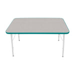 Mahar Creative Colors Small Rectangle Activity Table Preschool Height Adjustable Legs 48