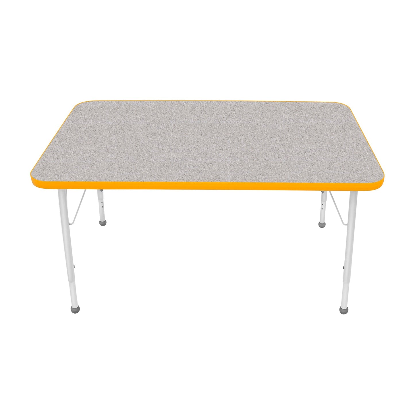 Mahar Creative Colors Small Rectangle Activity Table Preschool Height Adjustable Legs 48"W x 30"D x 17" - 25"H (MHR-3048LO)