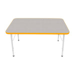 Mahar Creative Colors Small Rectangle Activity Table Preschool Height Adjustable Legs 48