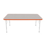 Mahar Creative Colors Large Rectangle Activity Table Preschool Height Adjustable Legs 60