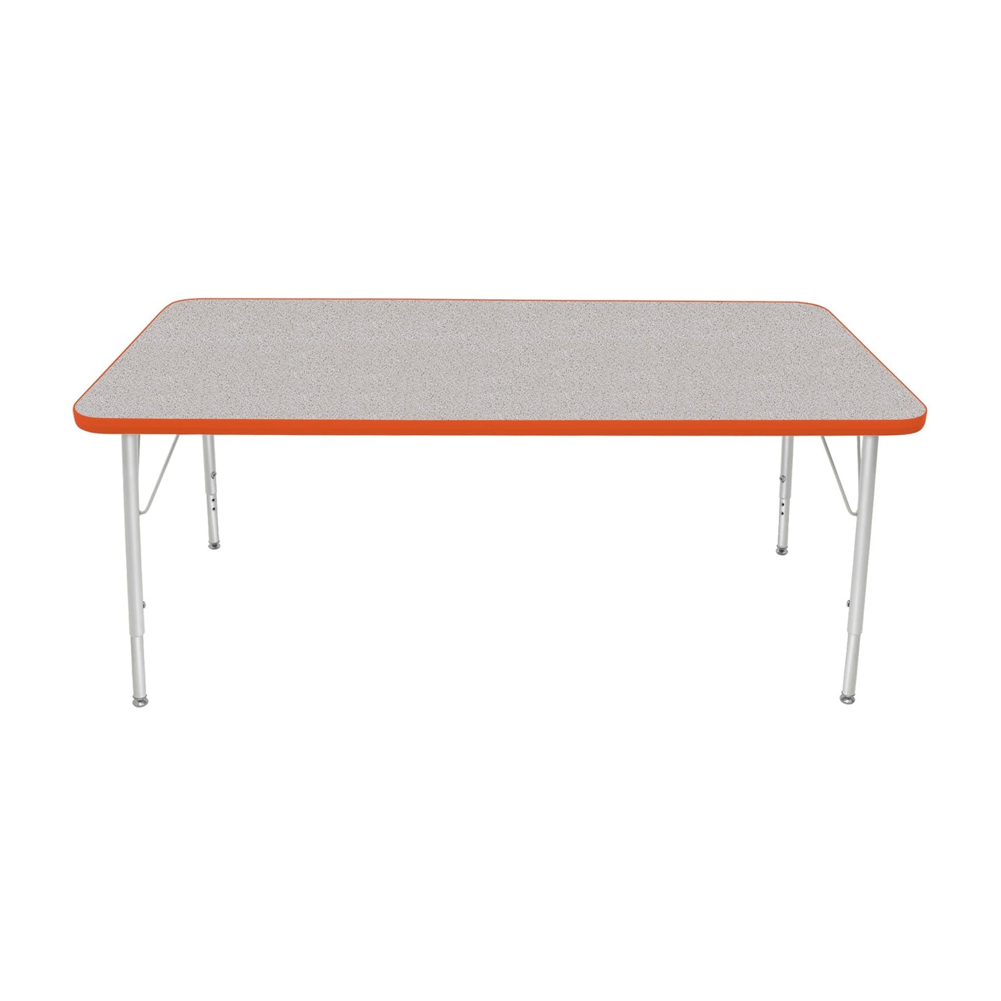 Mahar Creative Colors Large Rectangle Activity Table Preschool Height Adjustable Legs 60"W x 30"D x 17" - 25"H (MHR-3060LO)