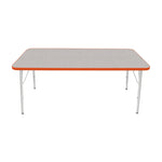 Mahar Creative Colors Large Rectangle Activity Table Preschool Height Adjustable Legs 60