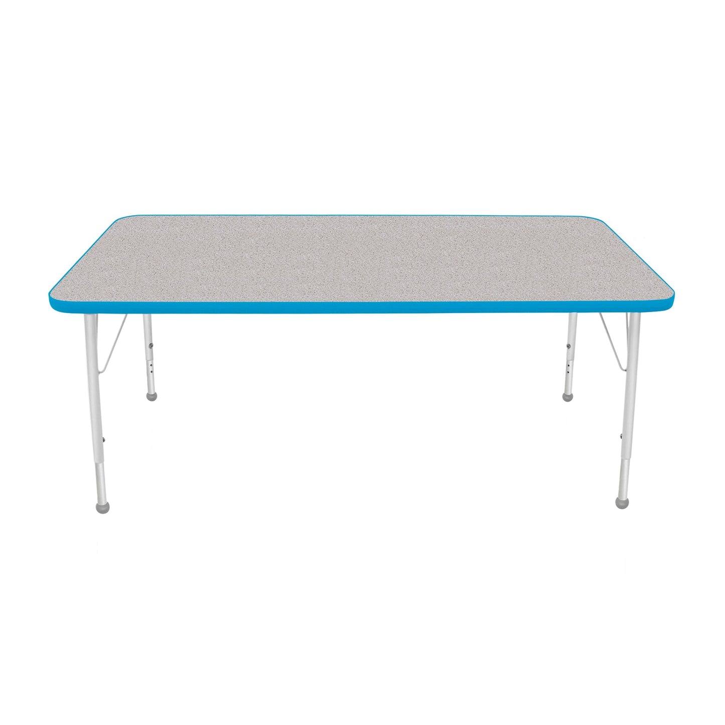 Mahar Creative Colors Large Rectangle Activity Table Preschool Height Adjustable Legs 60"W x 30"D x 17" - 25"H (MHR-3060LO)