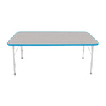 Mahar Creative Colors Large Rectangle Activity Table Preschool Height Adjustable Legs 60