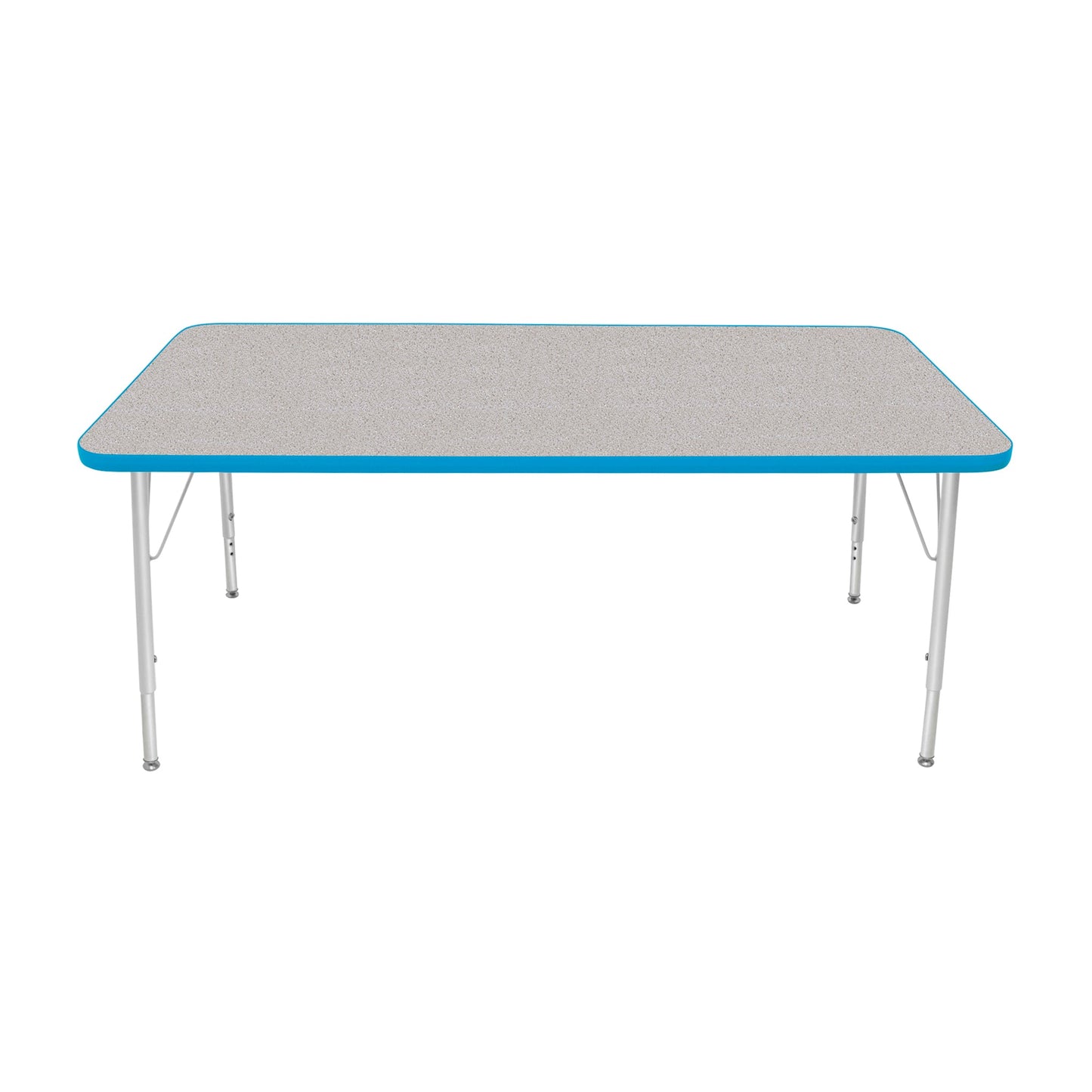 Mahar Creative Colors Large Rectangle Activity Table Preschool Height Adjustable Legs 60"W x 30"D x 17" - 25"H (MHR-3060LO)