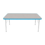 Mahar Creative Colors Large Rectangle Activity Table Preschool Height Adjustable Legs 60