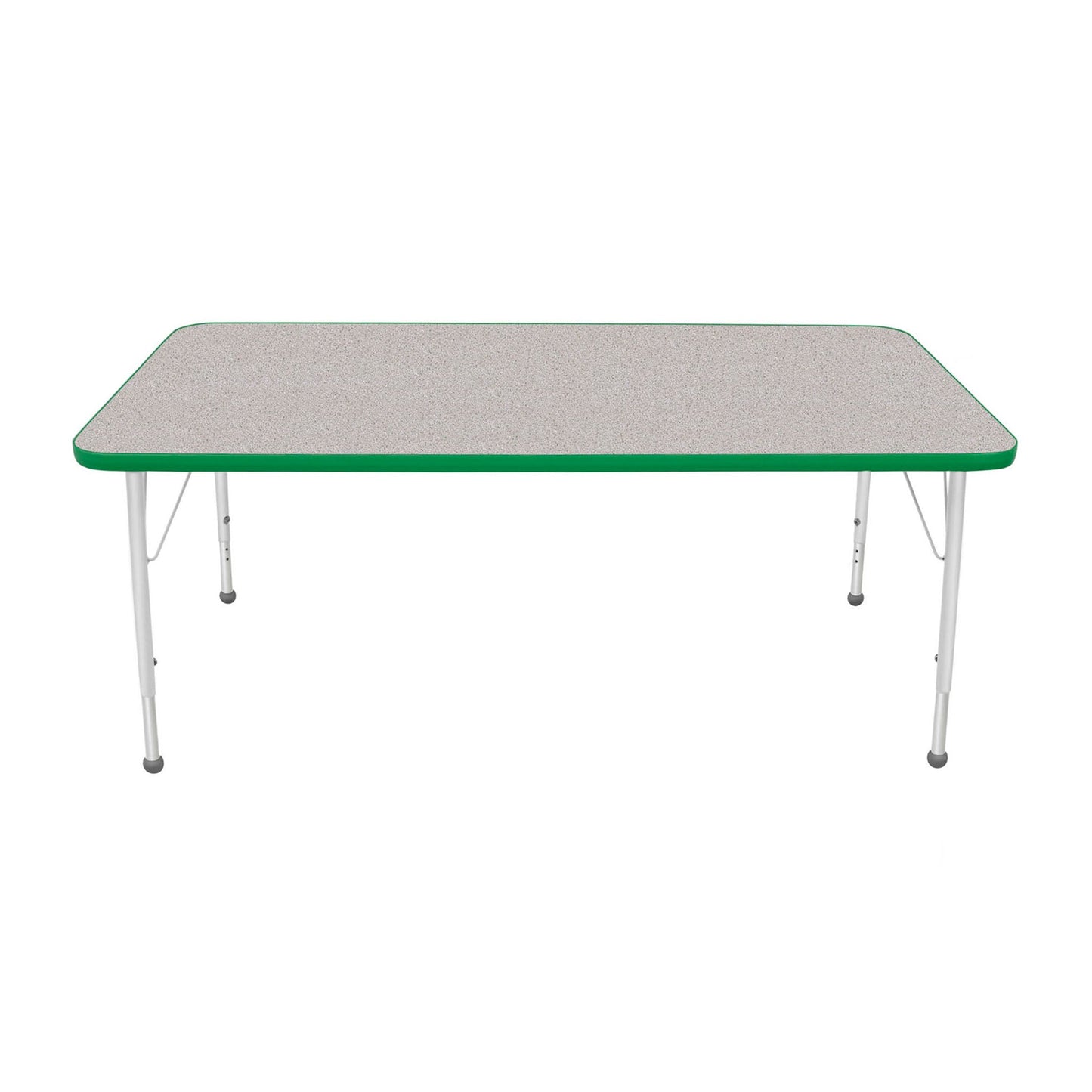 Mahar Creative Colors Large Rectangle Activity Table Preschool Height Adjustable Legs 60"W x 30"D x 17" - 25"H (MHR-3060LO)
