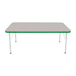 Mahar Creative Colors Large Rectangle Activity Table Preschool Height Adjustable Legs 60