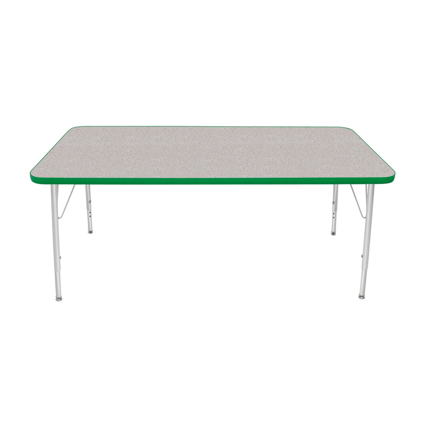 Mahar Creative Colors Large Rectangle Activity Table Preschool Height Adjustable Legs 60"W x 30"D x 17" - 25"H (MHR-3060LO)