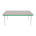 Mahar Creative Colors Large Rectangle Activity Table Preschool Height Adjustable Legs 60