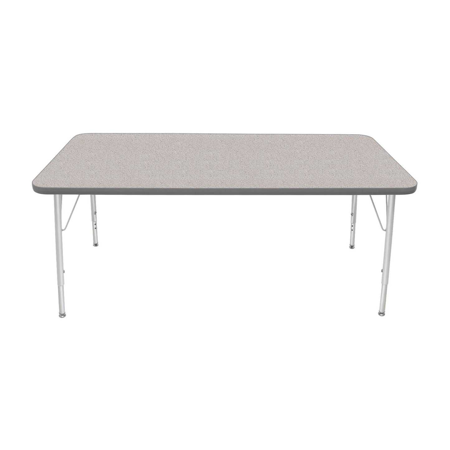 Mahar Creative Colors Large Rectangle Activity Table Preschool Height Adjustable Legs 60"W x 30"D x 17" - 25"H (MHR-3060LO)