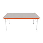 Mahar Creative Colors Large Rectangle Activity Table Preschool Height Adjustable Legs 60