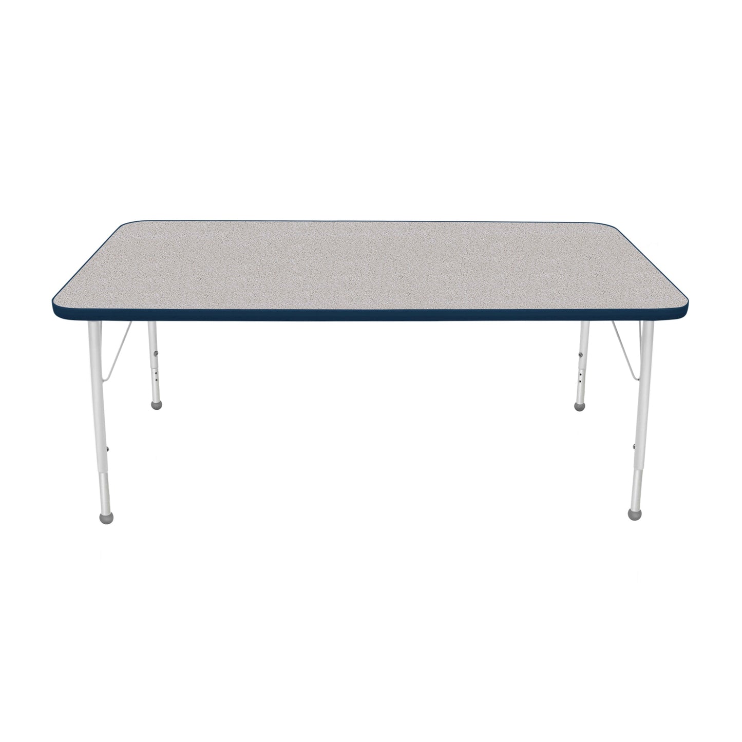 Mahar Creative Colors Large Rectangle Activity Table Preschool Height Adjustable Legs 60"W x 30"D x 17" - 25"H (MHR-3060LO)