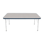 Mahar Creative Colors Large Rectangle Activity Table Preschool Height Adjustable Legs 60