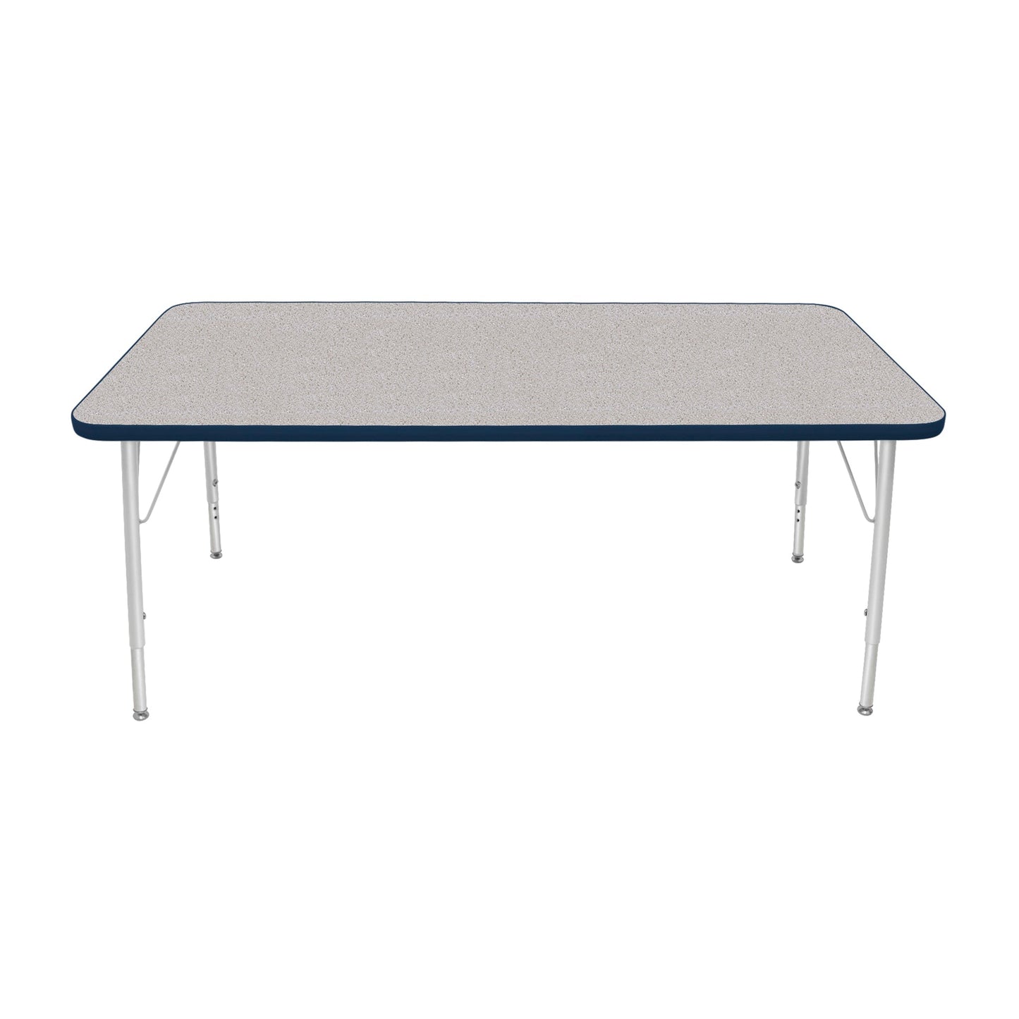 Mahar Creative Colors Large Rectangle Activity Table Preschool Height Adjustable Legs 60"W x 30"D x 17" - 25"H (MHR-3060LO)