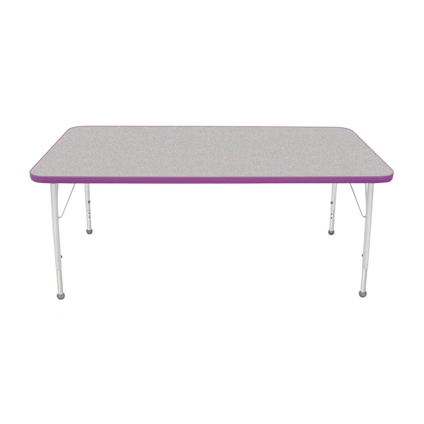 Mahar Creative Colors Large Rectangle Activity Table Preschool Height Adjustable Legs 60"W x 30"D x 17" - 25"H (MHR-3060LO)