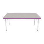 Mahar Creative Colors Large Rectangle Activity Table Preschool Height Adjustable Legs 60
