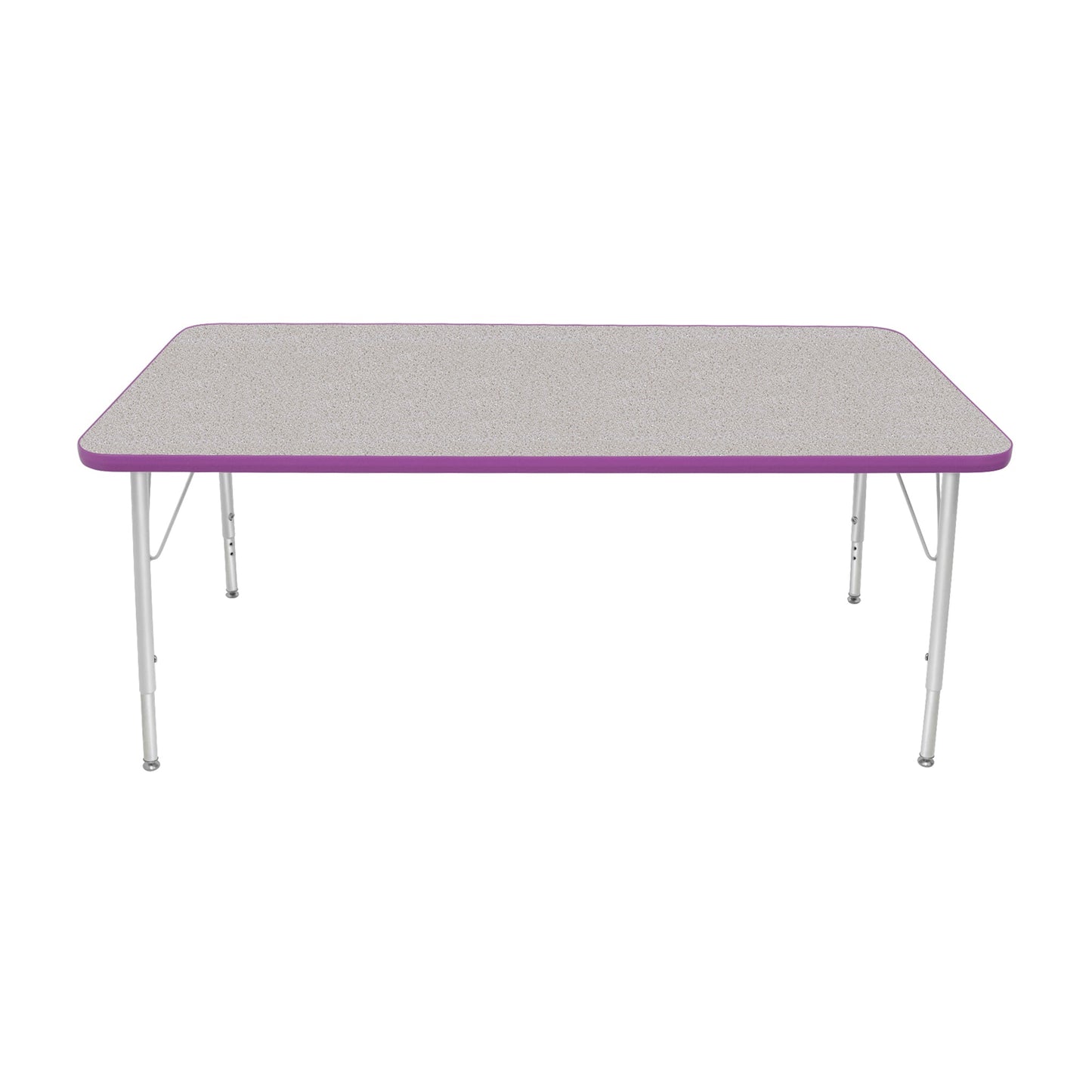 Mahar Creative Colors Large Rectangle Activity Table Preschool Height Adjustable Legs 60"W x 30"D x 17" - 25"H (MHR-3060LO)