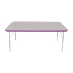 Mahar Creative Colors Large Rectangle Activity Table Preschool Height Adjustable Legs 60