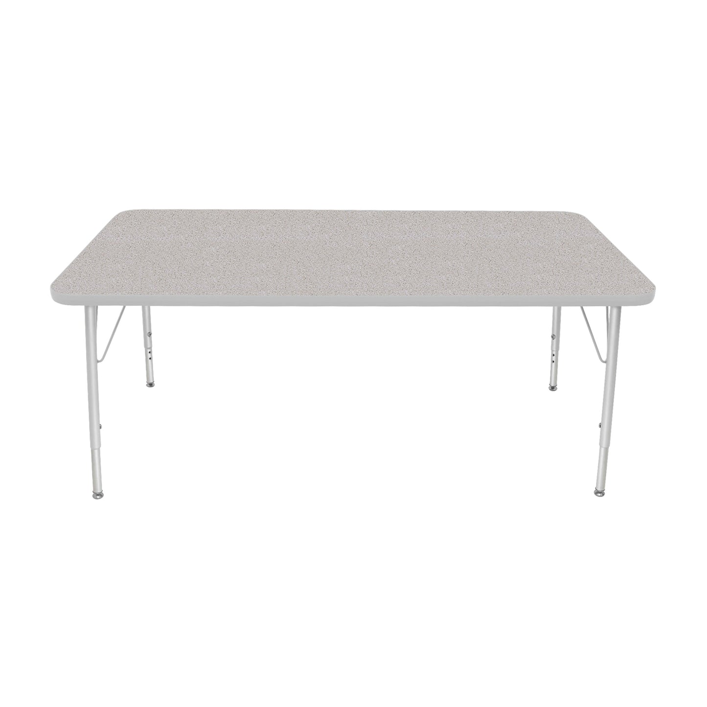 Mahar Creative Colors Large Rectangle Activity Table Preschool Height Adjustable Legs 60"W x 30"D x 17" - 25"H (MHR-3060LO)