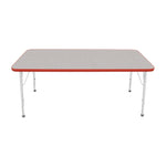 Mahar Creative Colors Large Rectangle Activity Table Preschool Height Adjustable Legs 60