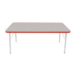 Mahar Creative Colors Large Rectangle Activity Table Preschool Height Adjustable Legs 60