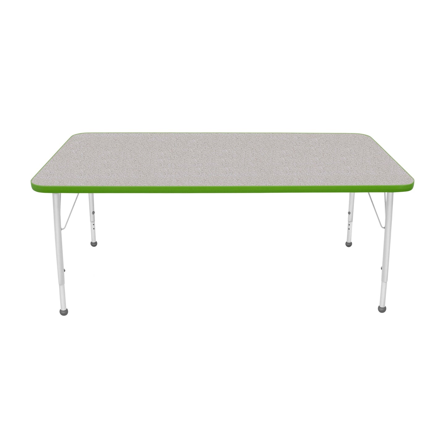 Mahar Creative Colors Large Rectangle Activity Table Preschool Height Adjustable Legs 60"W x 30"D x 17" - 25"H (MHR-3060LO)