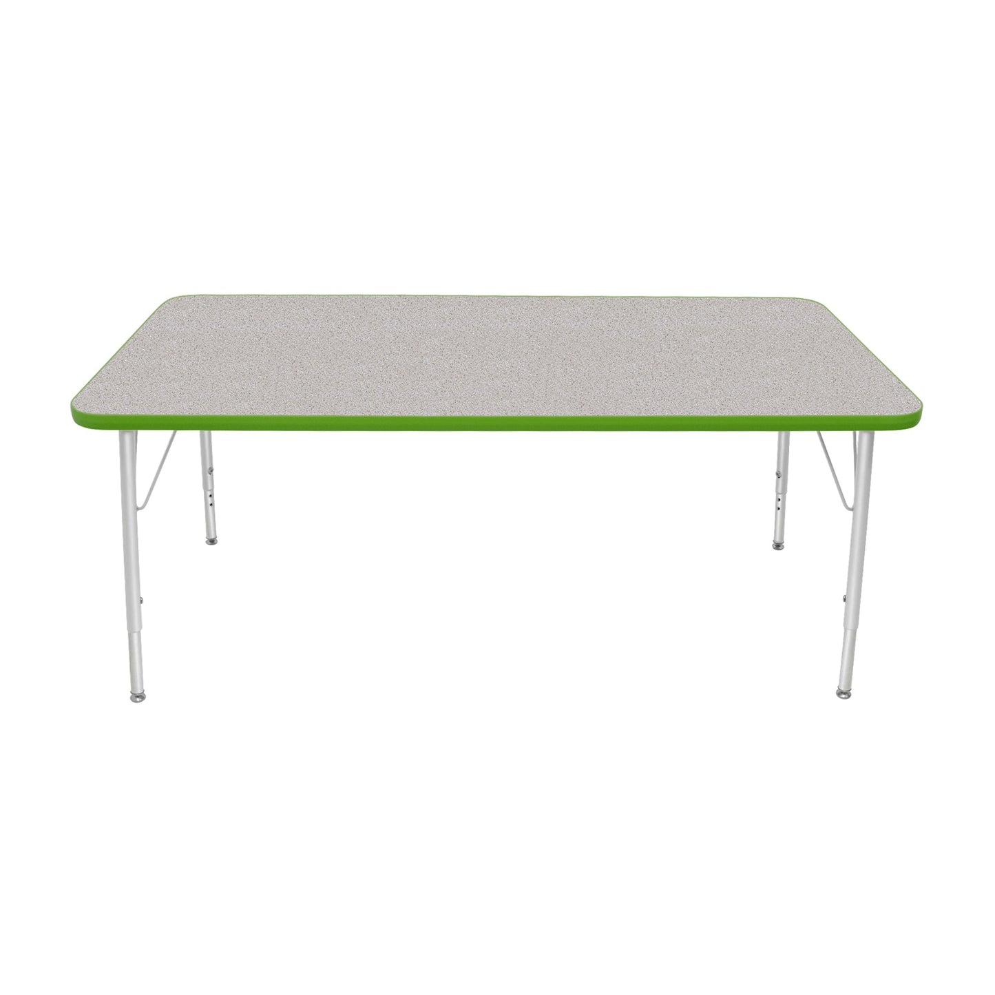Mahar Creative Colors Large Rectangle Activity Table Preschool Height Adjustable Legs 60"W x 30"D x 17" - 25"H (MHR-3060LO)