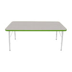 Mahar Creative Colors Large Rectangle Activity Table Preschool Height Adjustable Legs 60