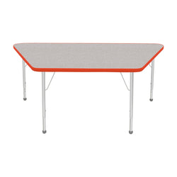 Mahar Creative Colors Large Trapezoid Activity Table Preschool Height Adjustable Legs 60"W x 30"D x 17" - 25"H (MHR-3060TLO)